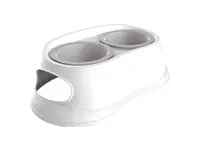 Castron dublu din plastic, pentru caini, M-PETS, 2 x 800 ml-10550501