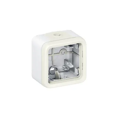 Doza aparenta Plexo IP55 - 1 module - cu membrane glands - alb