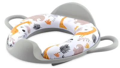 Accesoriu de toaletă moale Lorelli - Cu spătar, animale gri