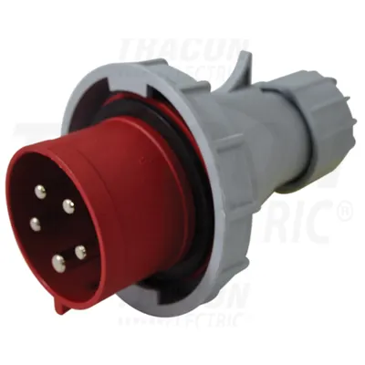 Fisa industriala cu inversarea a 2 faze, presetupa externa TICS-0252PF 32A, 400V, 3P+N+E, 6h, IP67