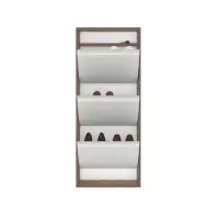 Pantofar HIDE RF140402, cu 3 rafturi, nuc, 50x15x124 cm