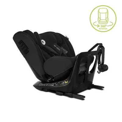 Scaun auto pentru copii Lorelli Monza Black i-Size, isofix, rotativ, reglabil, anti rebound bar, protectie laterala SPS, husa detasabila, 40-150 cm