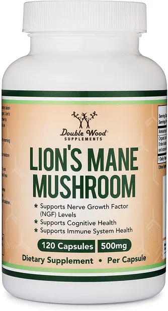 Lion's Mane Mushroom, 500 mg, 120 capsule, Double Wood