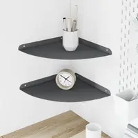 vidaXL Raft Suspendat pentru Colț 2 buc. Antracit 30 x 30 x 2 cm