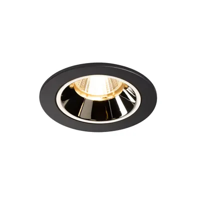 Spot incastrat, NUMINOS S Ceiling lights, black Indoor LED recessed ceiling light black/chrome 3000K 20° gimballed, rotating and pivoting, including leaf springs