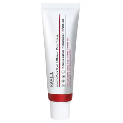 Crema iluminanta de fata cu acerola impotriva petelor si imperfectiunilor, 50ml, Raviel