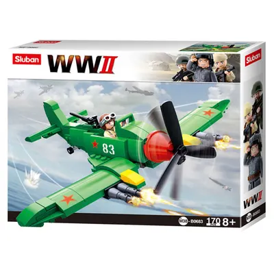 Constructor Sluban WWII - Luptător aliat, 170 piese