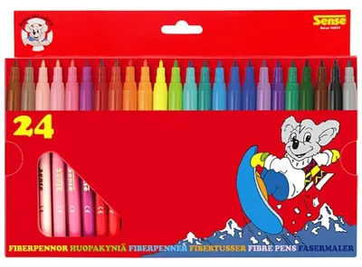 Carioci colorate Sense – 24 bucati