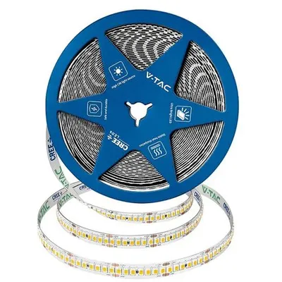 Banda LED 10MM 18W/M 24V IP20 rola 10M 3000K cip CREE V-TAC SKU-2125996
