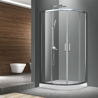 Cabina dus semirotunda crom 90x90 cm, Mediterraneo Meda