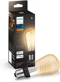 Bec inteligent Philips - Hue Filament, 7W, E27, ST64, dimmer