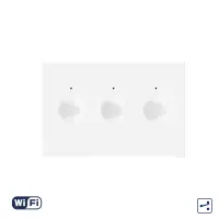 Modul Intrerupator Triplu Cap Scara / Cruce Wi-Fi cu Touch LIVOLO, standard italian – Serie Noua, Alb