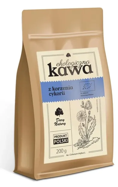 Cafea bio din rădăcină de cicoare, fără cofeină, 200 g, Dary Natury