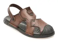 Sandale GRYXX maro, T6388, din piele naturala