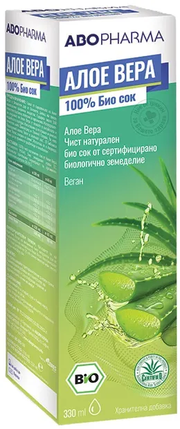 Aloe Vera, 100%, 330 ml, Abo Pharma