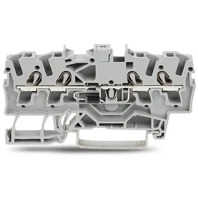 Component terminal block; 4-conductor; with diode 1N4007; anode, left side; for DIN-rail 35 x 15 and 35 x 7.5; 2.5 mm²; Push-in CAGE CLAMP®; 2,50 mm²; gray