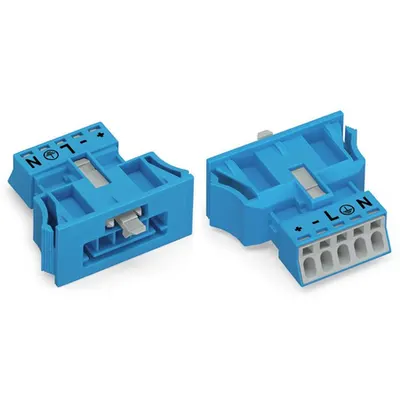 Snap-in plug; 5-pole; Cod. I; 1,50 mm²; blue