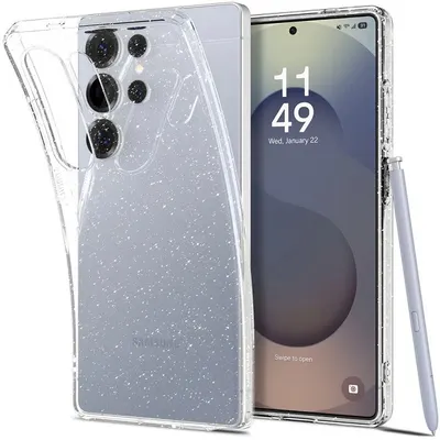 Husă Spigen - Glitter Liquid Crystal, Galaxy S25 Ultra, transparent