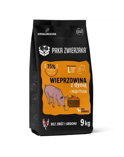 PAKA ZWIERZAKA Seventh Heaven Hrană uscată Carne de porc cu dovleac L 9 kg