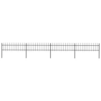 vidaXL Gard de grădină cu vârf tip suliță din oțel 671x60 cm, negru