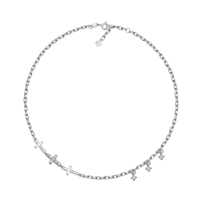 Bratara din aur alb cu diamante de 0.088ct