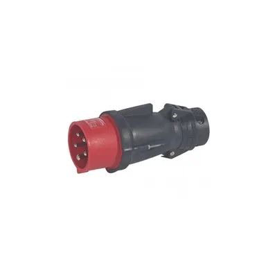 Stecher drept Hypra - IP44 - 380/415 V~ - 16 A - 3P+N+E - cauciuc