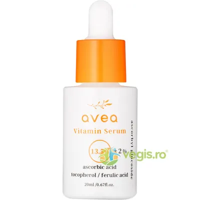 Ser Antioxidant si Iluminator cu Acid Ascorbic, Tocoferol si Acid Ferulic Avea Vitamin Serum 20ml