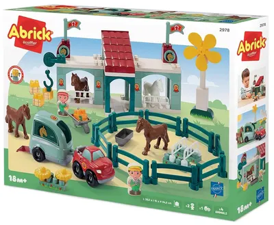 Set de joacă Ecoiffier Abrick - Bază de cai