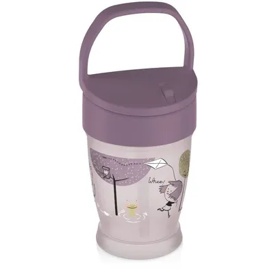 Cana cu pai Lovi - Junior, Lovely Girl, roz, 250 ml, 12 luni+