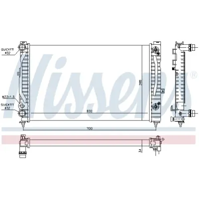 Radiator, racire motor NISSENS 60229