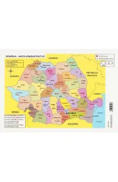 Plansa: Romania. Harta administrativa