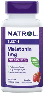 Melatonin Fast Dissolve, 1 mg, 90 tablete, Natrol