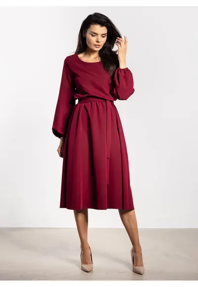 Rochie midi - A742 - Rosu