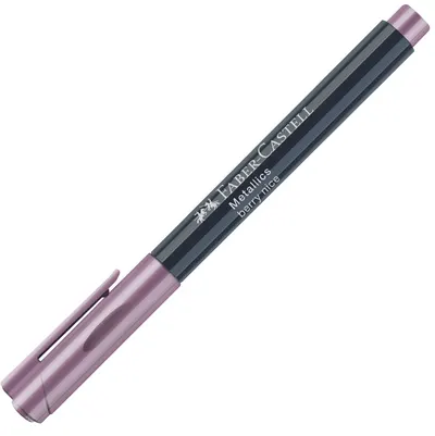 Marker Faber-Castell - 1.5 mm, roz inchis metalic