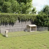 Gossi adapost pentru animale cu 24 panouri, 54x60 cm, fier galvanizat