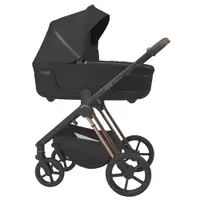 Carucior 2 in 1 pentru copii Espiro Miloo 2.0 Diamond Black cu sezut reversibil, suport reglabil pentru picioare, bara detasabila, greutate admisa 22 kg