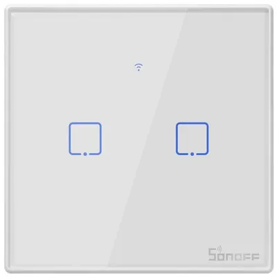 Intrerupator inteligent cu touch Sonoff T0 EU TX , WiFi, (2 canale) 6920075725513