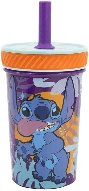 Cană cu un păi Stor Stitch - Aloha, 370 ml