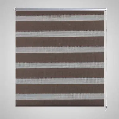 Jaluzea opaca tip zebra, 60 x 120 cm, cafeniu
