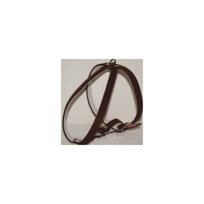 Ham din piele, maro, reglabil, 33-43 cm