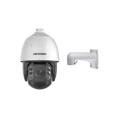 Camera supraveghere rotativa IP PTZ Speed Dome Hikvision Acusense DS-2DE7A432IW-AEB5, 4 MP, IR 200 m, 5.9 - 188.8 mm, motorizat, 32x, slot card, PoE, auto tracking + suport