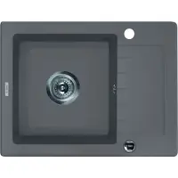 Chiuveta bucatarie compozit cu picurator gri mat 58 cm Deante Zorba
