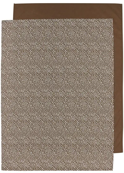 Cearșaf pentru pătuț Meyco Baby - 75 х 100 cm, 2 buc, Chocolate