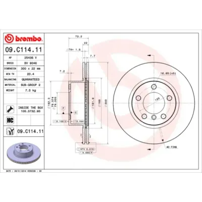 Disc frana BREMBO 09.C114.11