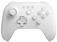 Controler fără fir 8BitDo - 64 Bluetooth, Hall Effect, alb (Nintendo Switch/PC)