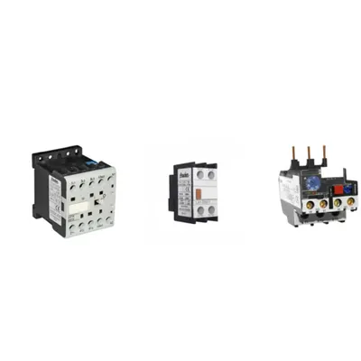 Pachet Echipamente Electrice Esentiale: Contactor 5.5KW, Releu Termic (2.5A-4A) si Contacte Auxiliare – Control si Protectie Fiabila pentru Aplicatiile Tale Industriale