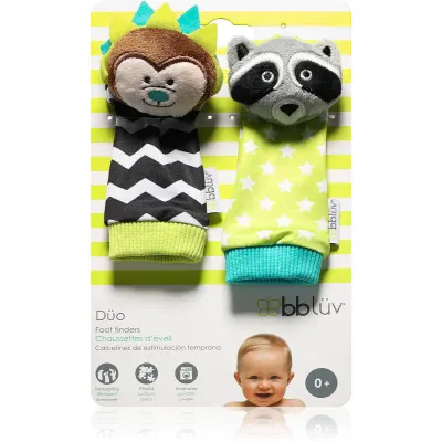 BBLÜV Düo șosete cu zornăitoare Hedgehog / Racoon 2 buc