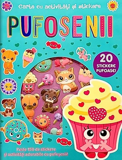 Pufoșenii: 20 stickere pufoase! Carte cu activități și stickere - Paperback