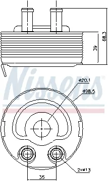 Termoflot radiator ulei (98x95x58) NISSAN ALMERA II, ALMERA TINO, NAVARA, NP300, PICK UP, PRIMERA, X-TRAIL 2.2D 2.5D dupa 2000