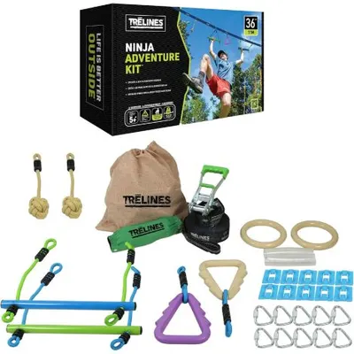 Traseu cu obstacole Ninja Adventure Treline set, pentru copii peste 5 ani,11 metri